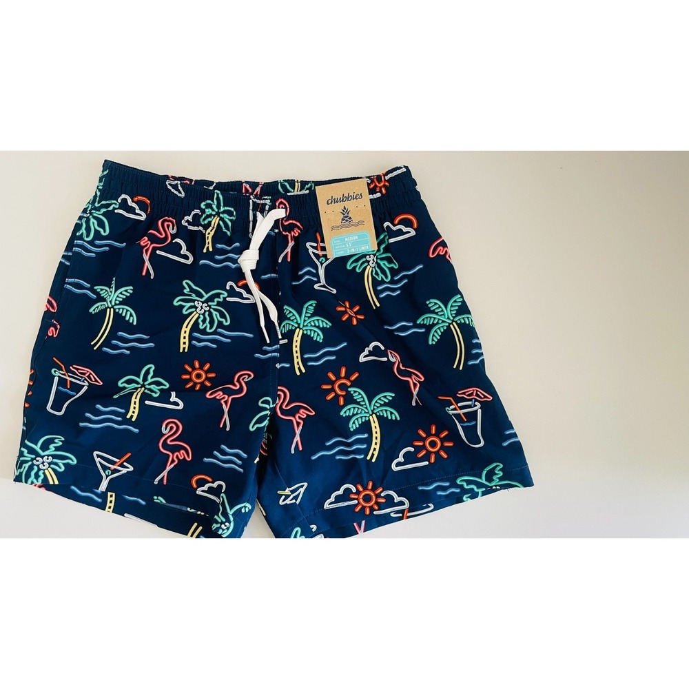 Chubby's men swim shorts size M 5.5 inseam 2in1 liner